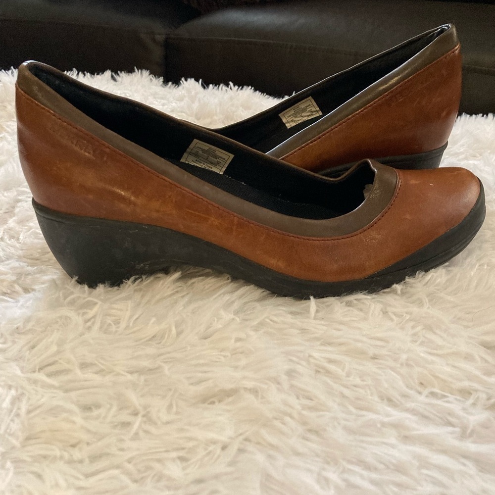 Merrell Select Grip Slip on Wedges Brown Size 7.5